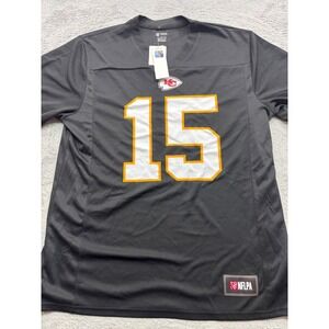 Patrick Mahomes NFL #15 Kansas City Chiefs Jersey Black Mens L Alternate NEW